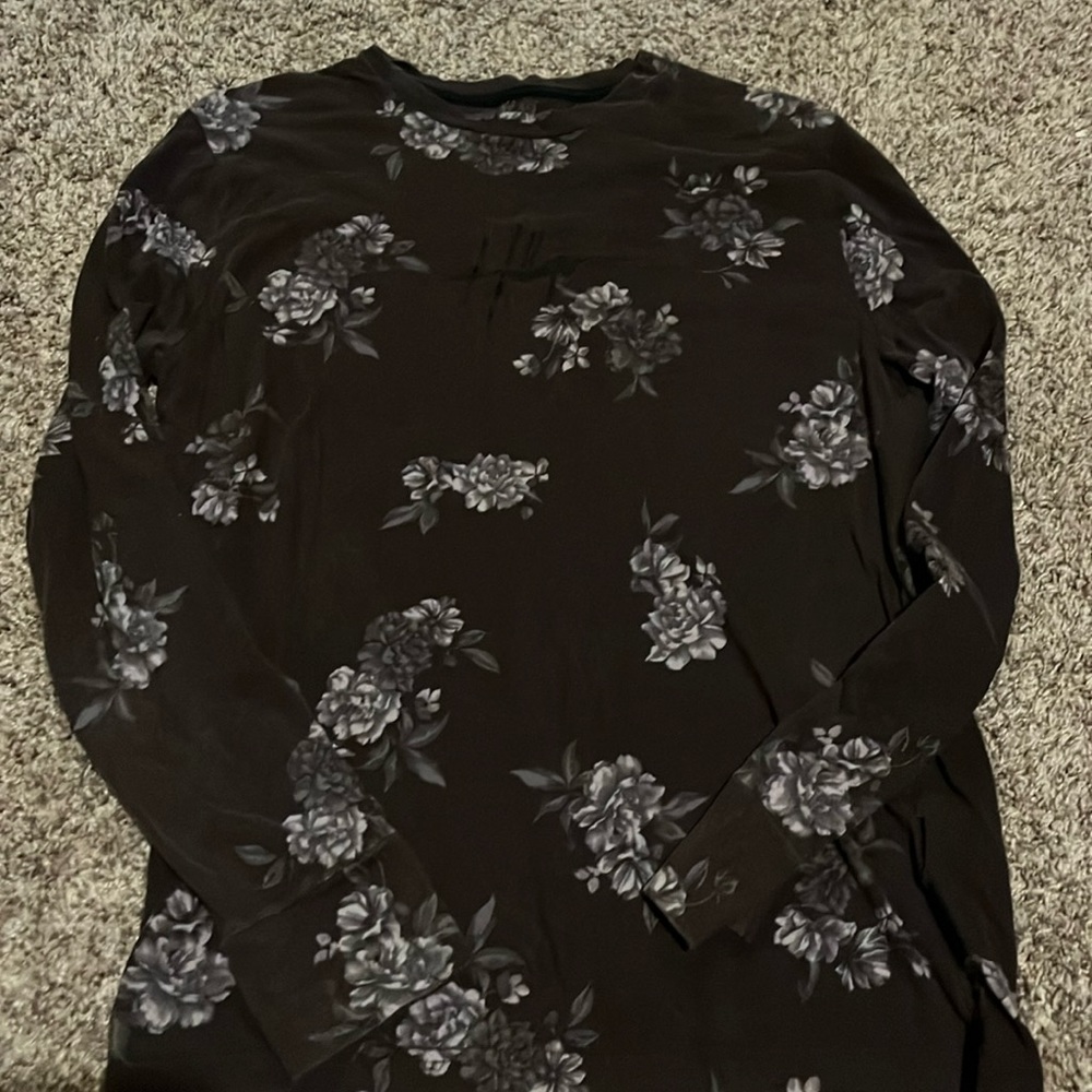 Men’s Hollister Black Long Sleeve Shirt Size Large